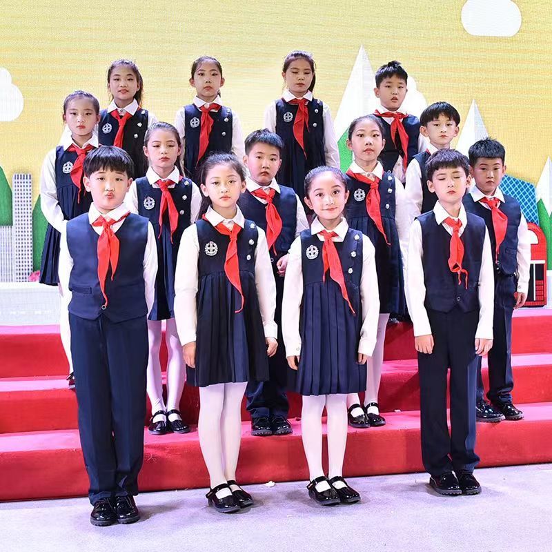 元旦兒童合唱服演出服大合唱中小學生合唱團詩歌朗誦演講表演服裝