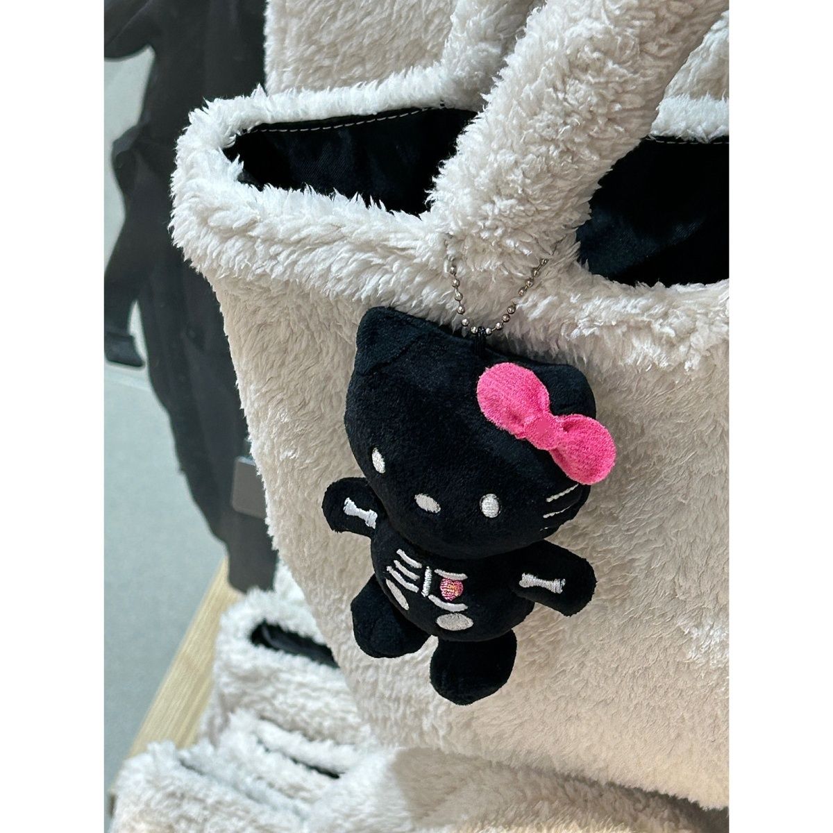 McDonald's Hello Kitty Hello Kitty Four Little Fortunes Night Skeleton Plush Doll Toy Bag Pendant