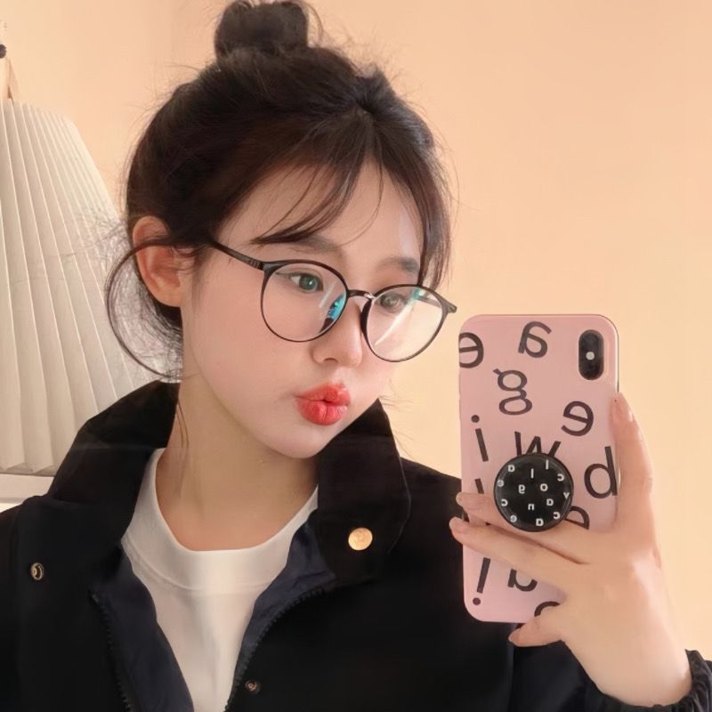 Retro small-frame black-frame glasses for women with early eight-year-old makeup artifact small face, round face, slim eyes, myopia glasses, student frames