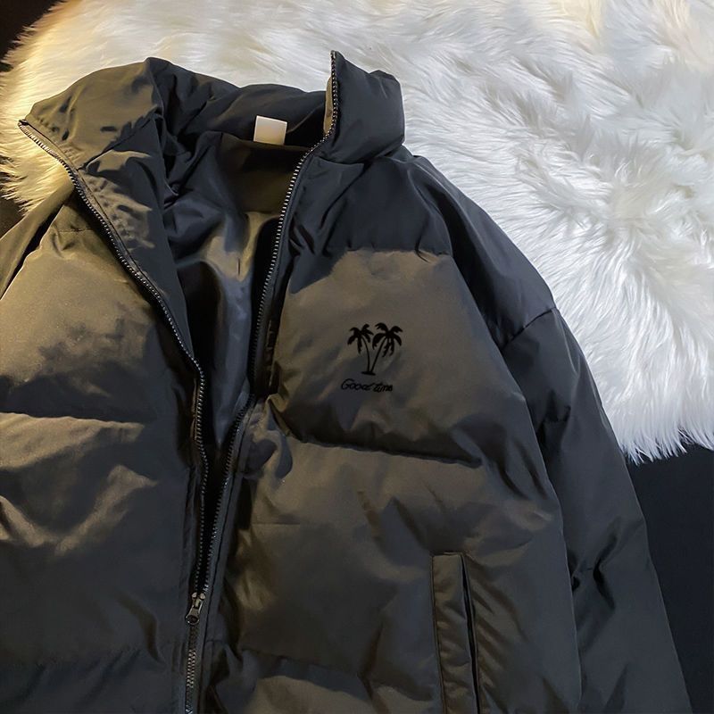 Men's Padded Jacket Men's Warm Quilted Coat With Standing Collar_voghion.com