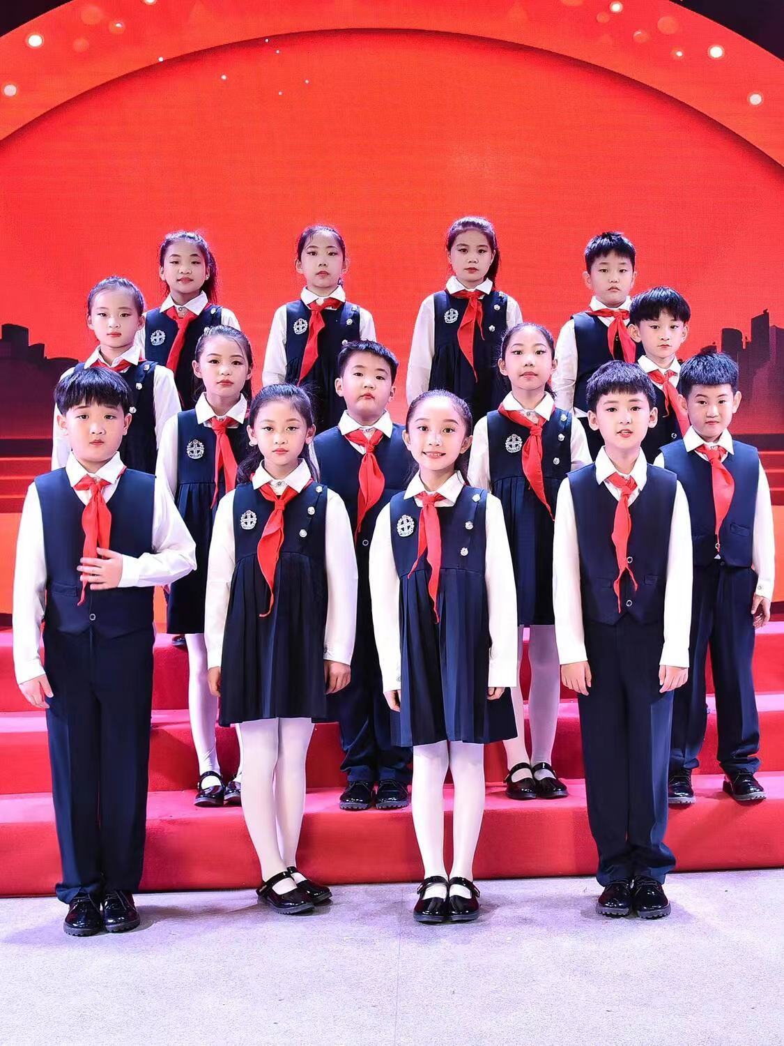 中小学生诗歌朗诵合唱服套装儿童演出服班集体大合唱舞台表演礼服