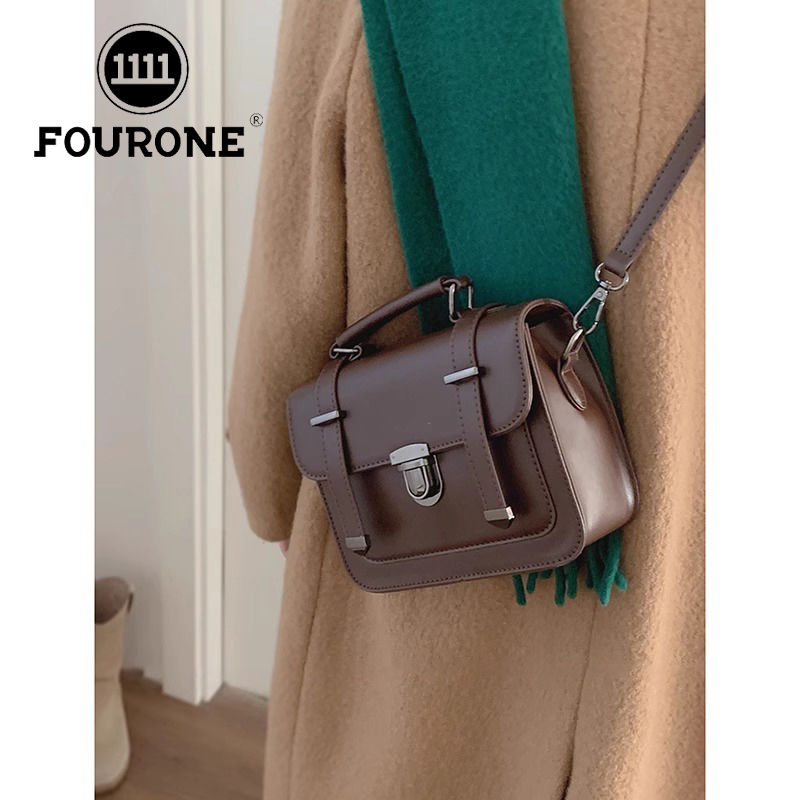 British Retro Cambridge Bag Women's Autumn and Winter New Trendy Small Square Bag Versatile Shoulder Messenger Bag