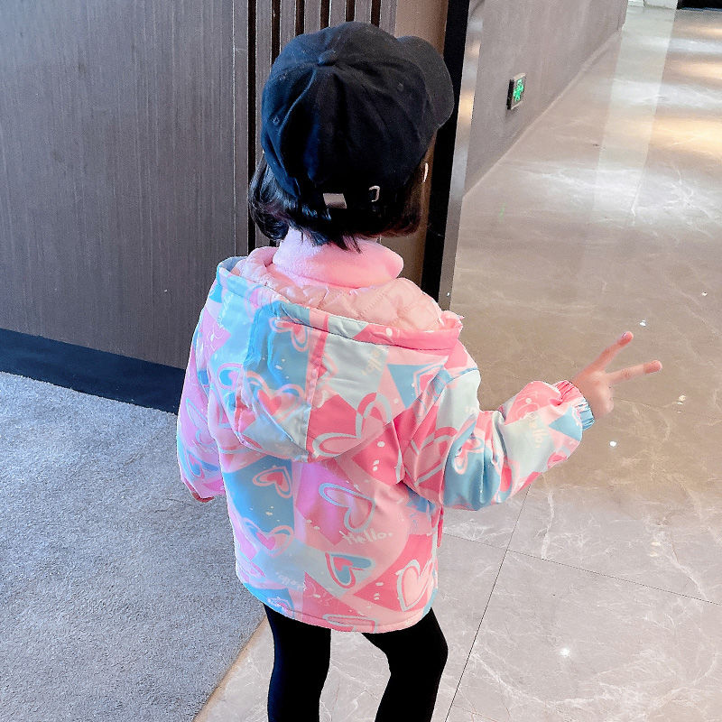 女童外套秋冬款新款冬季宝宝加绒三合一可拆卸儿童冬装冲锋衣