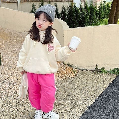Children's clothing girls sweatshirt plus velvet 2023 spring and autumn new hooded top children's thickened foreign style autumn and winter long-sleeved jacket