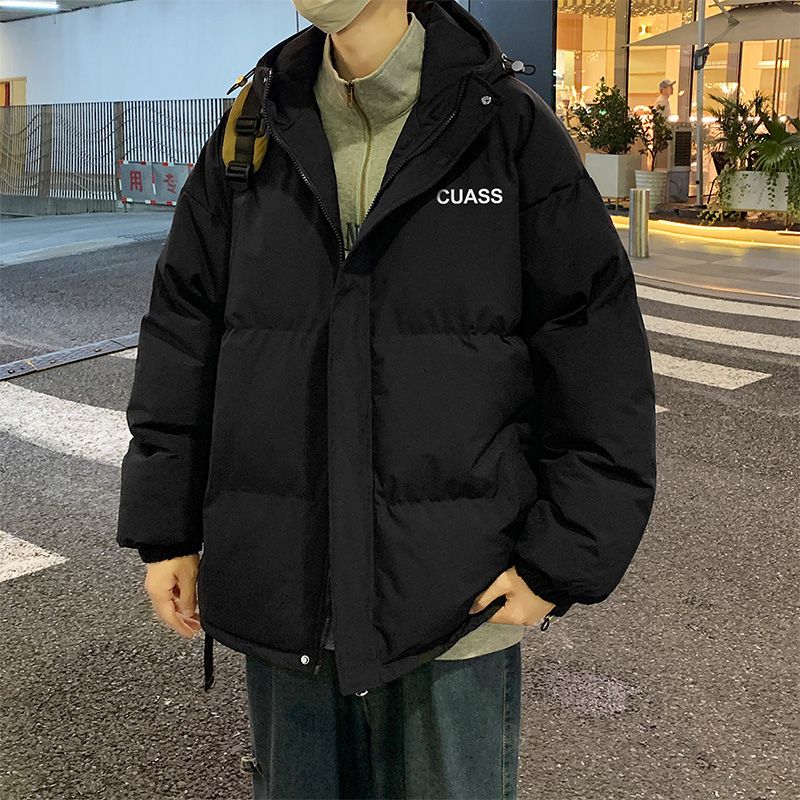 羽絨棉服男秋冬款加厚保暖連帽男士冬季外套潮牌寬鬆休閒迷彩棉衣