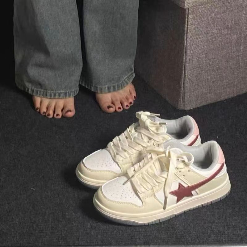 小白鞋女秋冬季美拉德2023新款百搭休閒女鞋小個子增高厚底鞋子女