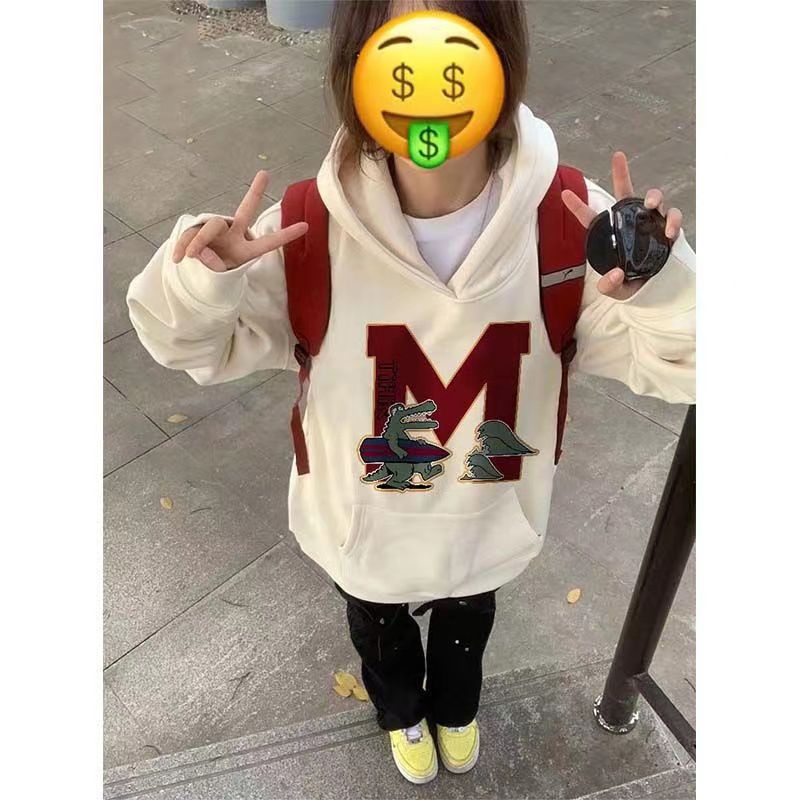 復古衛衣帶帽子寬鬆韓版ins慵懶風鹽系秋冬款男女長袖薄款上衣服