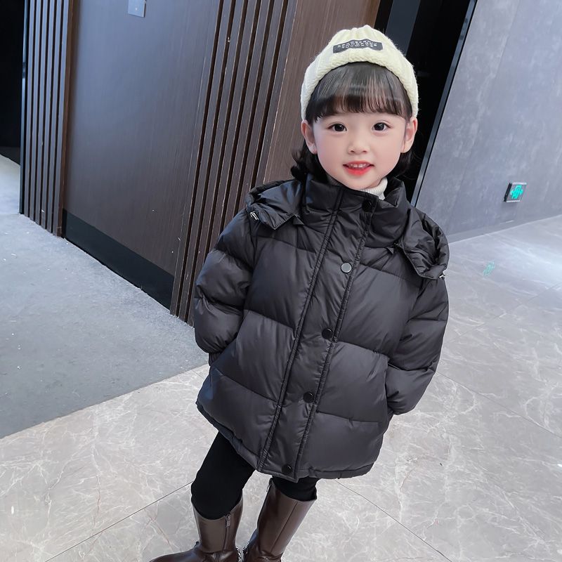 Girls' down jacket 023 new style winter style baby girl's thickened down jacket white duck down children's autumn and winter style
