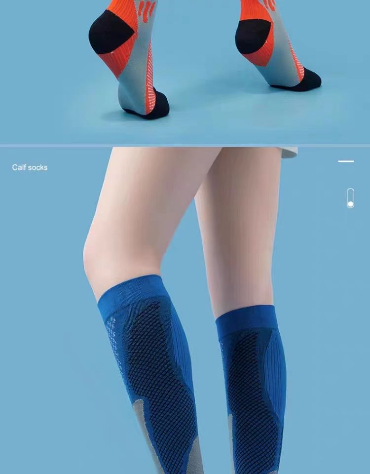 Professional sports calf compression running marathon fitness cycling basketball skipping rope pressure socks long tube_voghion.com