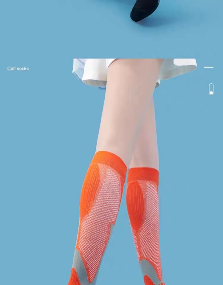 Professional sports calf compression running marathon fitness cycling basketball skipping rope pressure socks long tube_voghion.com