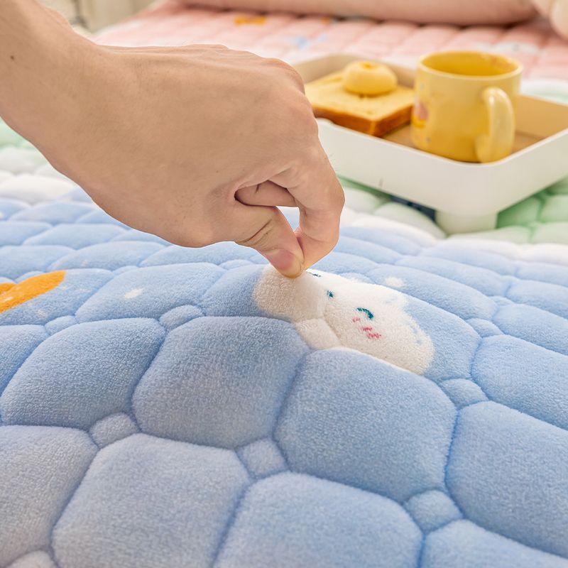 牛奶绒床垫褥子软垫家用冬季加绒加厚保暖珊瑚绒床盖床单床褥垫被