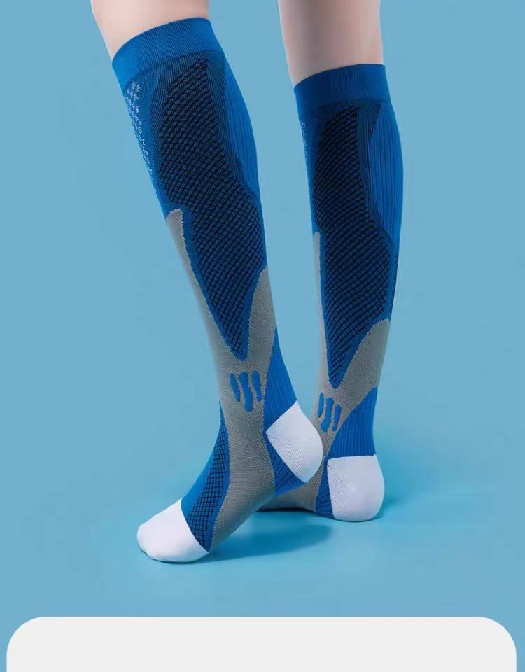 Professional sports calf compression running marathon fitness cycling basketball skipping rope pressure socks long tube_voghion.com