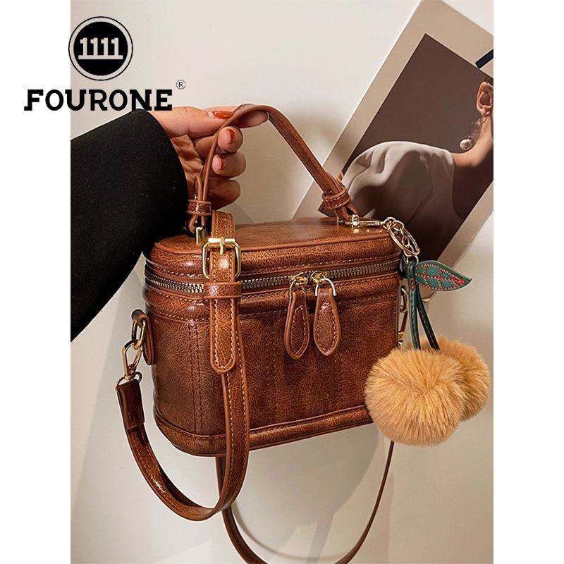 Retro high-end bag for women, new Korean style fashionable shoulder small square bag mini crossbody bucket bag
