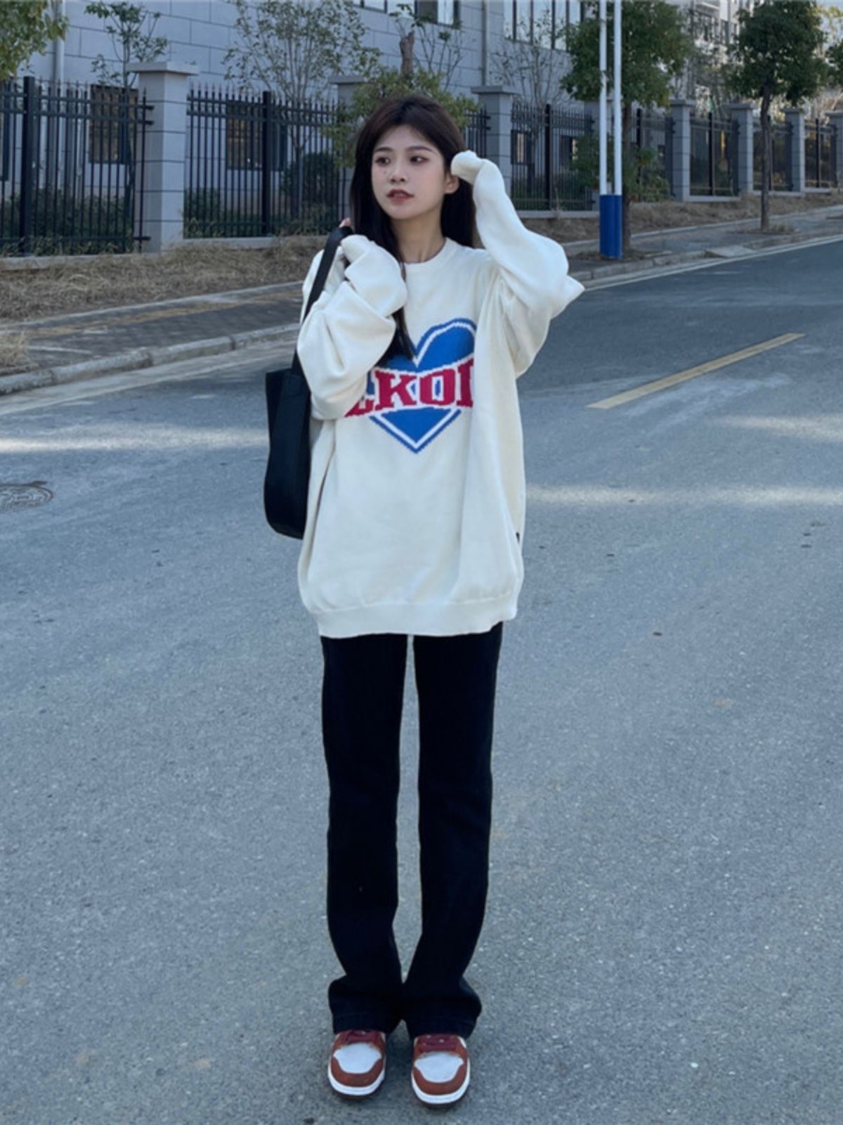 小個子秋季2023年新款高腰黑灰色直筒牛仔褲女垂墜感顯瘦堆堆褲子
