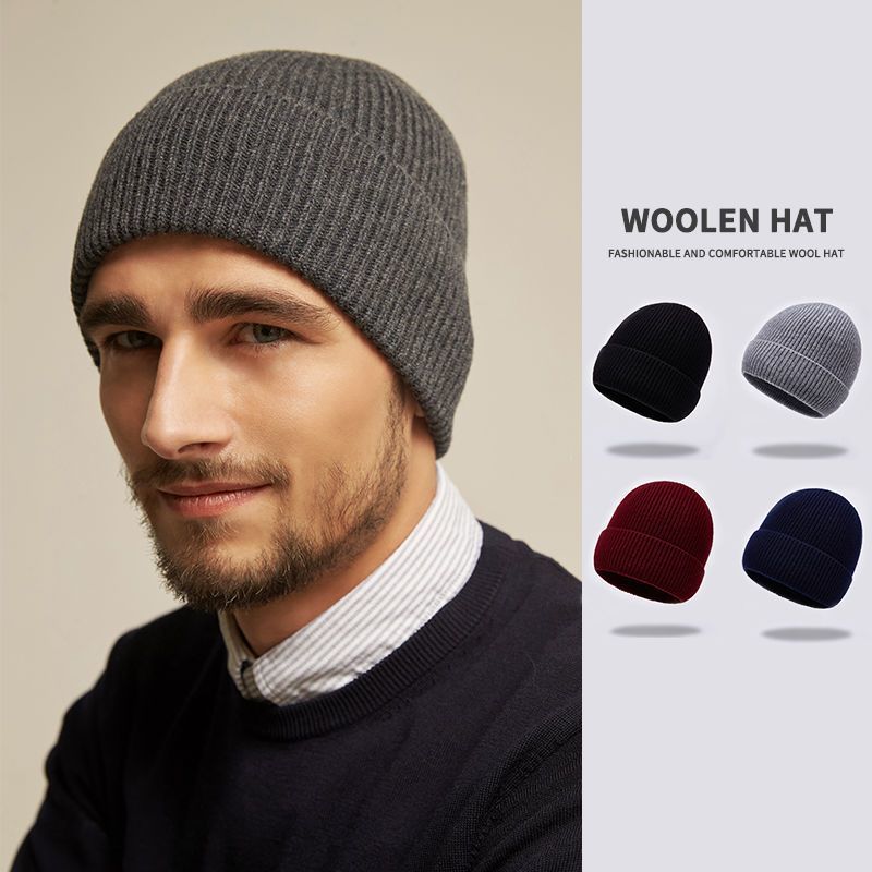 Dizainerio nauja rudens ir žiemos vyriška ir moteriška kašmyro megzta kepurė, šilta raudona vilnonė kepurė porai, skirta naudoti lauke_voghion.com