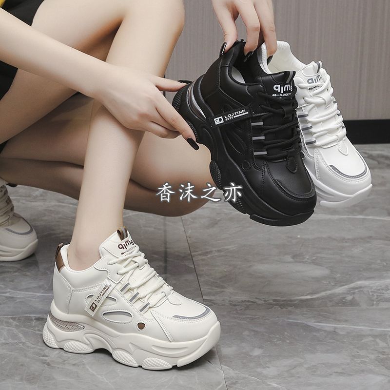 外貿出口尾單原單撤櫃尾貨軟皮顯個高老爹鞋女單鞋運動厚底休閒鞋