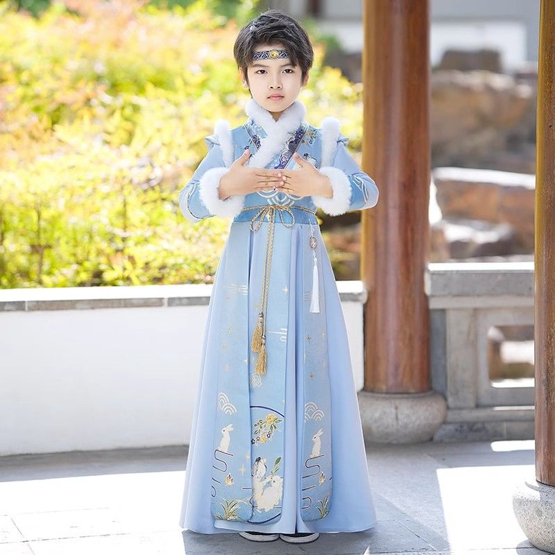 Boys Hanfu 2023 new winter children's costume boys Tang suit ancient style handsome Chinese style traditional Chinese costumes