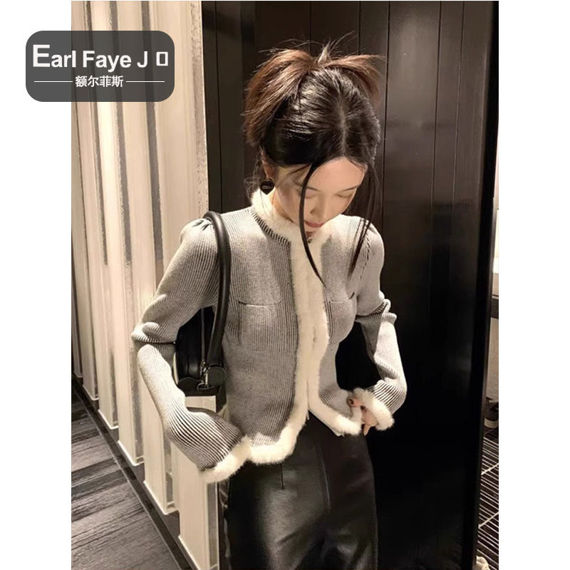 美式潮牌復古長袖開衫上衣女新款2023春秋季慵懶風毛衣外套ins潮