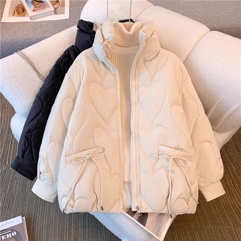 200斤棉襖大碼胖MM羽絨棉服女冬季新款寬鬆百搭加厚潮流棉衣外套