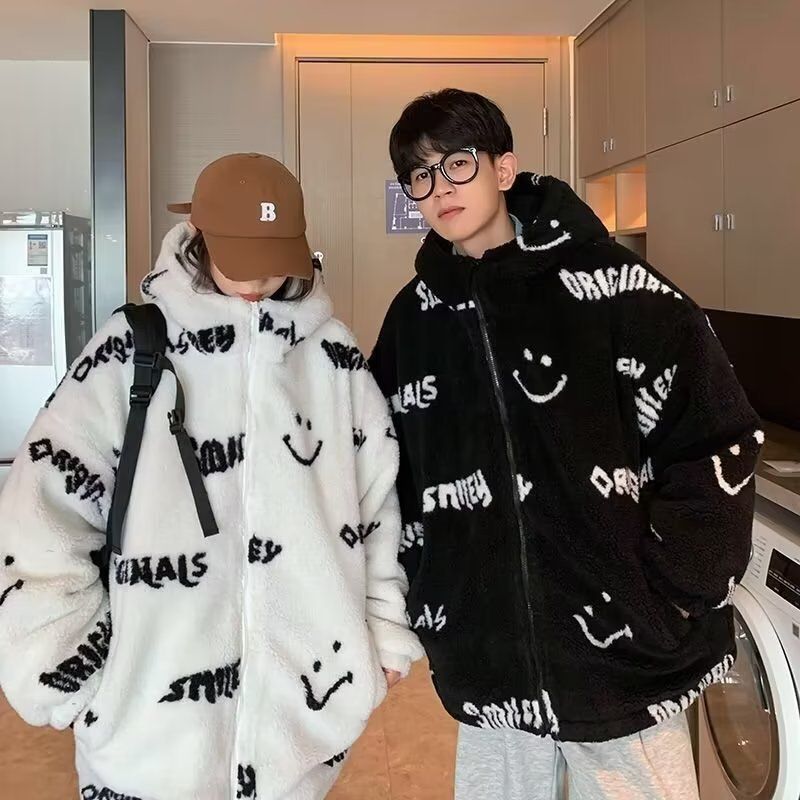 外套男加棉加厚2023新款棉服潮牌帥冬季大碼仿羊羔絨棉衣情侶棉襖