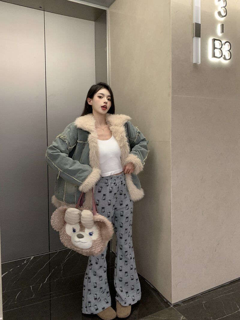 牛仔羊羔毛外套女冬季加絨棉服超厚羊羔絨加厚高級感小眾設計感潮
