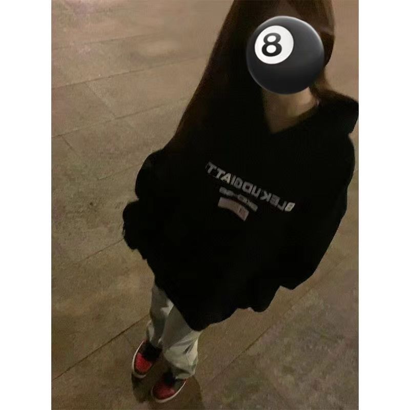 美式復古連帽衛衣女學生高街潮牌hiphop寬鬆慵懶風百搭加絨外套
