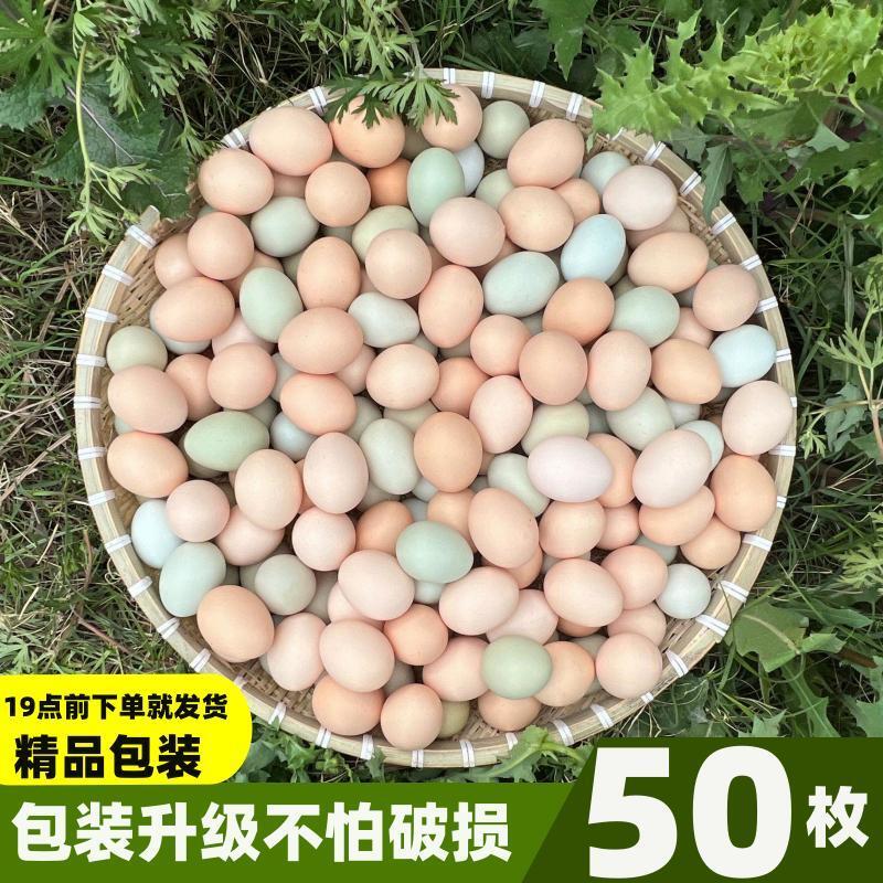 【送货上门】鸡蛋60枚一整箱五斤新鲜土鸡蛋绿壳乌鸡蛋50-10枚