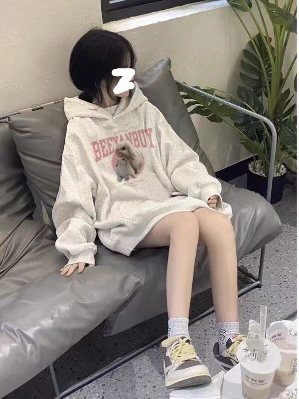 秋冬加絨連帽衛衣女新款復古設計感小眾韓版寬鬆潮牌oversize上衣