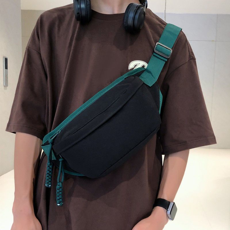 2023新款胸包男款小挎包單肩包男士背包男生斜挎包運動手機腰包女