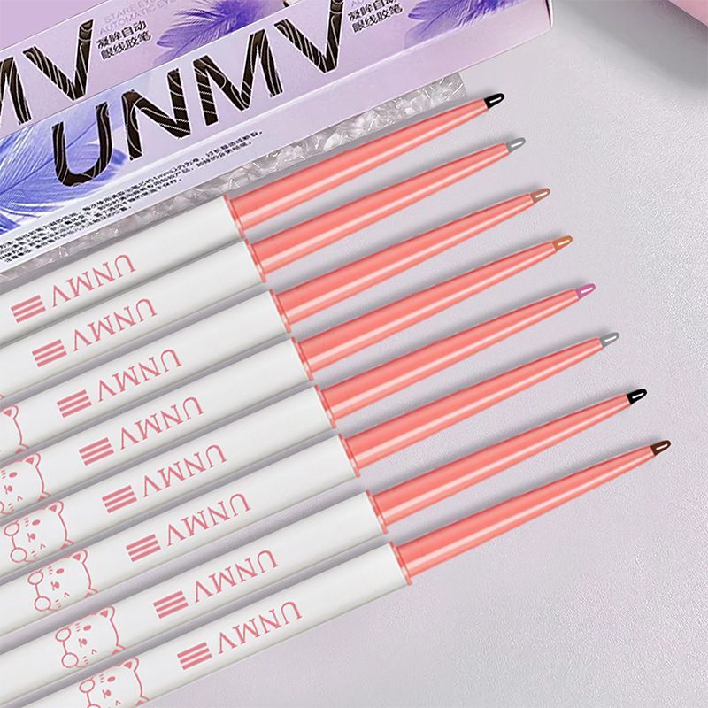 unmv眼线胶笔顺滑防水不晕染卧蚕下至笔极细新手卧蚕眼线笔二合一