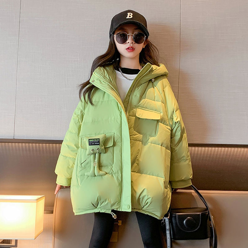Girls' down jacket, thickened bun, short cotton coat, loose cotton coat, winter Korean style coat, cotton jacket, foreign style new trend