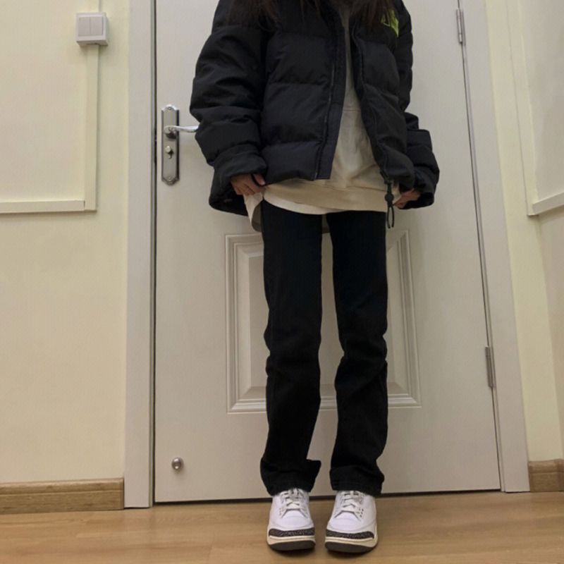 美式高街復古直筒修身牛仔褲女春秋小眾高腰顯瘦百搭加長版拖地褲