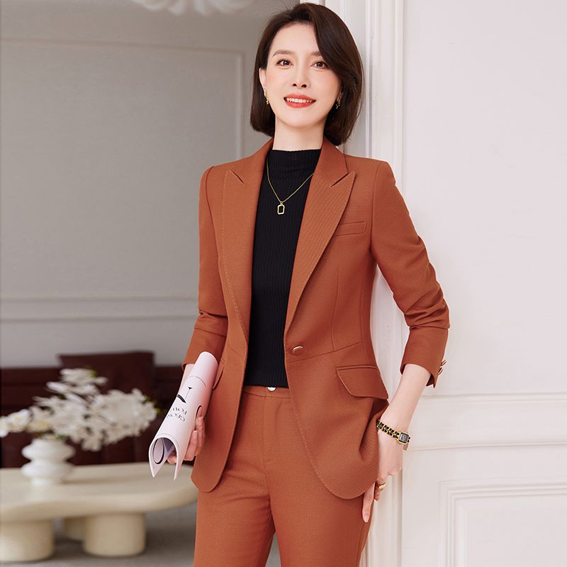 西裝套裝女2023秋冬新款氣質高級感女士幹練西服外套職業裝工作服