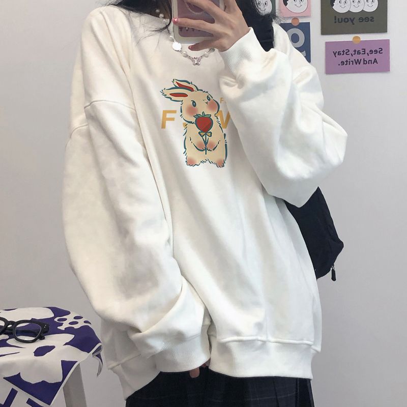 衛衣女秋季新款2023年韓版ins設計感印花寬鬆顯瘦上衣慵懶風百搭