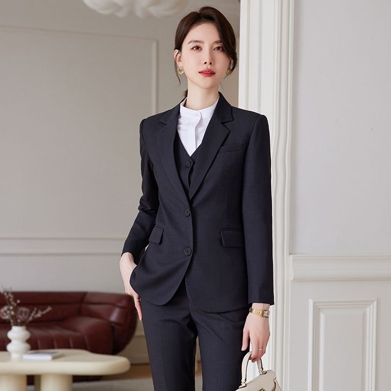 職業西裝套裝女秋冬季氣質修身高端售樓部工作服酒店經理商務正裝
