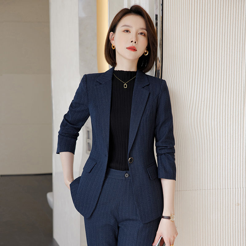 職業套裝女售樓部西裝工作服秋冬新款高級感4S店銷售正裝西服外套