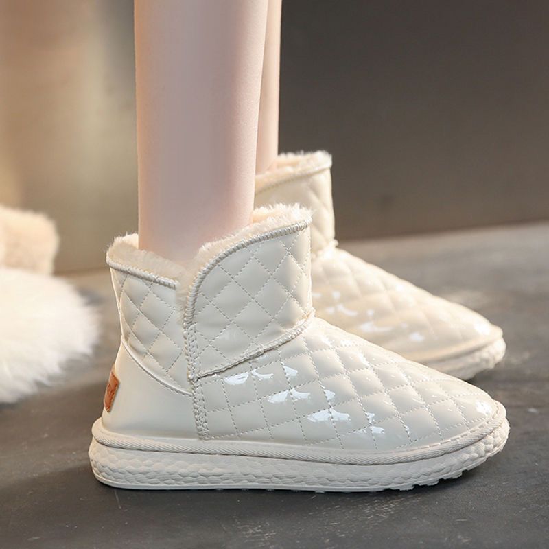 雪地靴女2023年冬季新款洋气时尚棉鞋加绒加厚防水短靴子女款鞋子