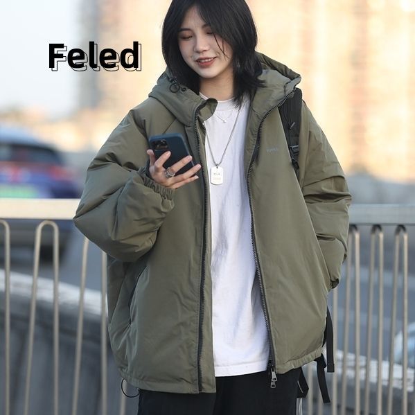 飛拉丹頓復古冬季連帽夾克棉服外套男女加厚保暖百搭顯瘦情侶棉衣