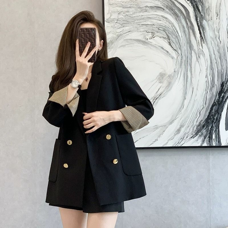 High-end suit jacket for women spring, autumn and winter 2023 new high-end thickened Korean style loose small casual suit