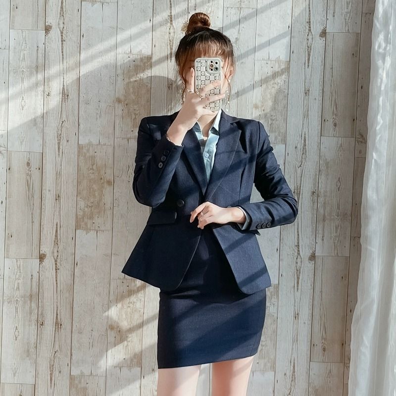 Business suit suit, feminine workwear suit, workplace formal work wear, fashionable small suit jacket, autumn and winter