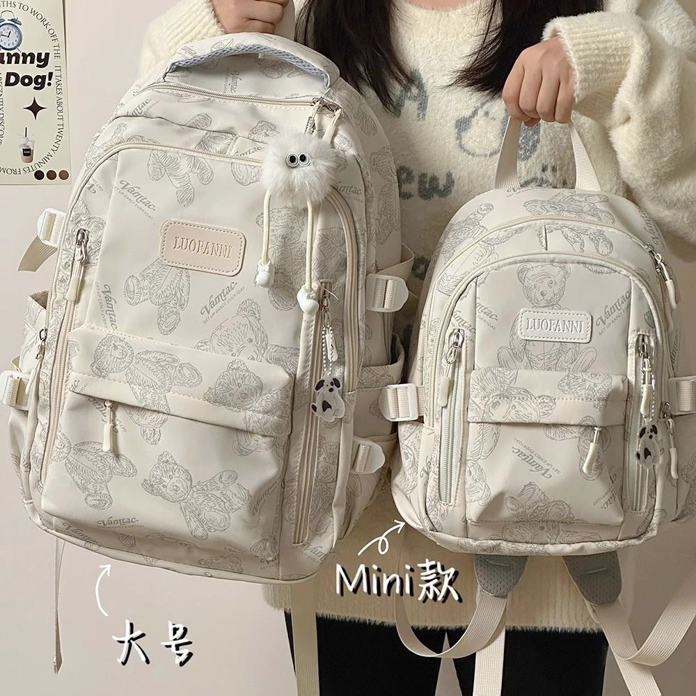 日系ins風休閒小背包輕便百搭書包  高中初中生大學生雙肩背包女