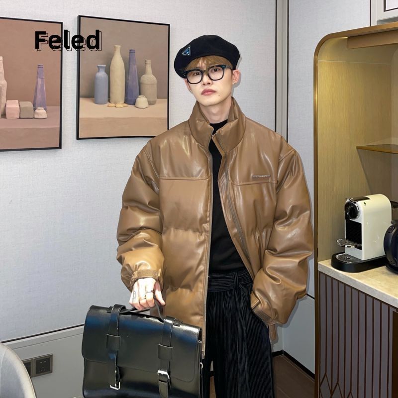 Feira Denton simple niche design cotton coat jacket for men and women American retro velvet thickened bread coat top