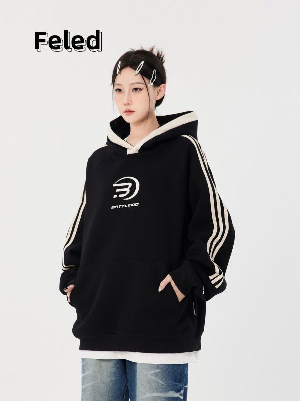 飛拉丹頓小眾連帽衛衣男女設計感百搭寬鬆顯瘦高級百搭情侶潮上衣