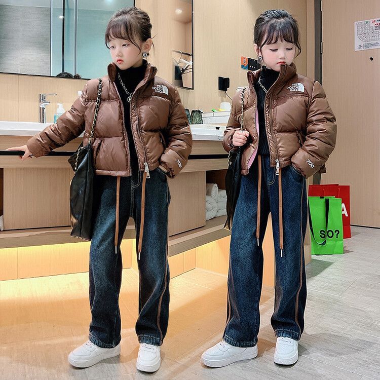 女童棉服冬裝2023新款洋氣兒童加厚外套棉襖網紅女孩大童冬季棉衣