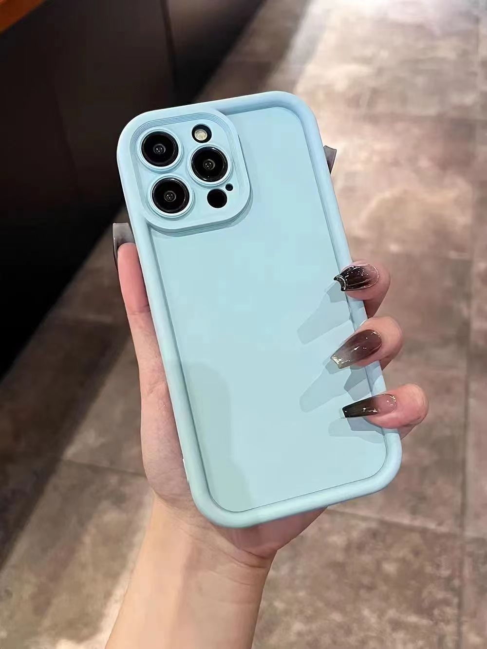 Semplice azzurro chiaro adatto per iPhone 15141311PROMAX 12 custodia per telefono 678PLUS morbida XRXSMAX_voghion.com