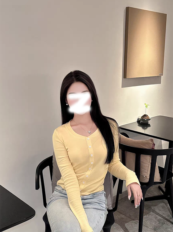 長袖t恤女2023秋冬新款韓系修身顯瘦紐扣內搭打底衫上衣
