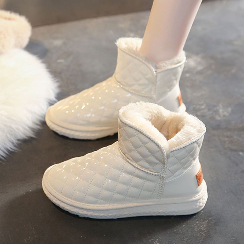 雪地靴女2023年冬季新款洋气时尚棉鞋加绒加厚防水短靴子女款鞋子