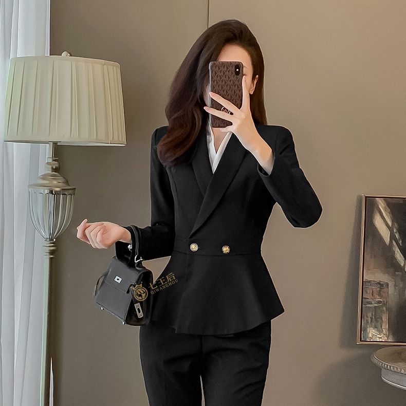 High-end professional suit suit for women, autumn and winter fashion temperament, workplace sales department jewelry store manager work clothes formal wear