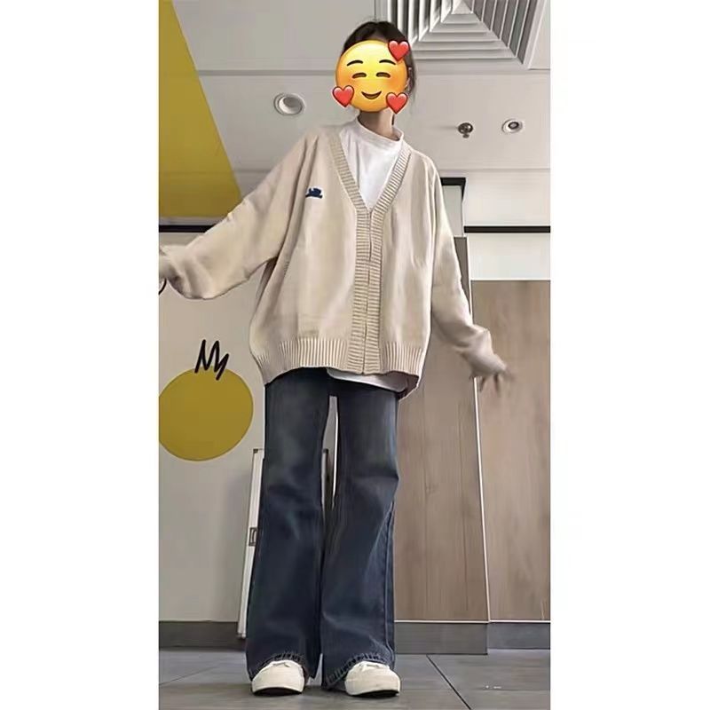 美式復古微喇叭牛仔褲女春秋大碼胖mm高腰顯瘦闊腿褲子高街ins潮