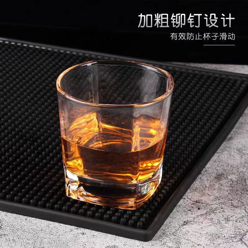 吧台沥水垫子防滑垫防滑酒吧桌面酒杯pvc橡胶垫方形隔热奶茶